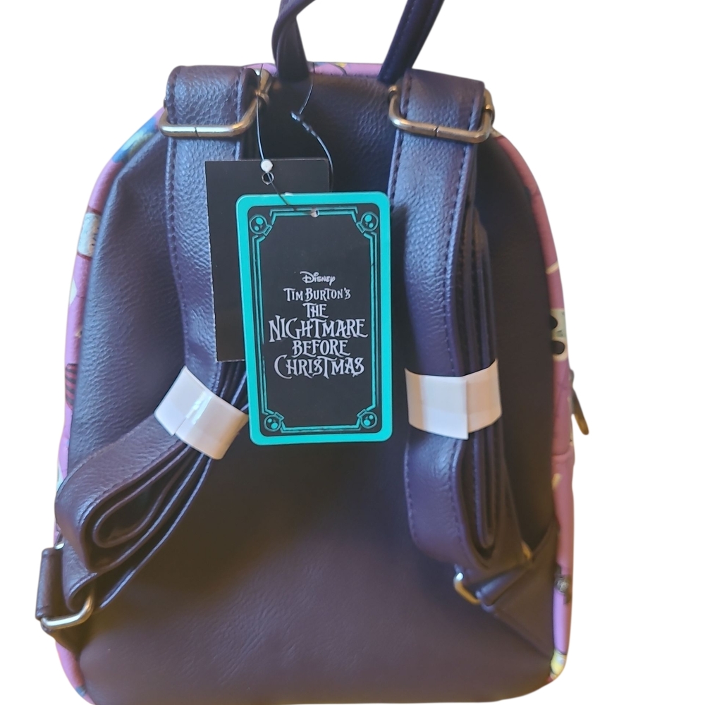 NWT Disney Nightmare Before Christmas Purple Loungefly Mini Backpack - Picture 3 of 7